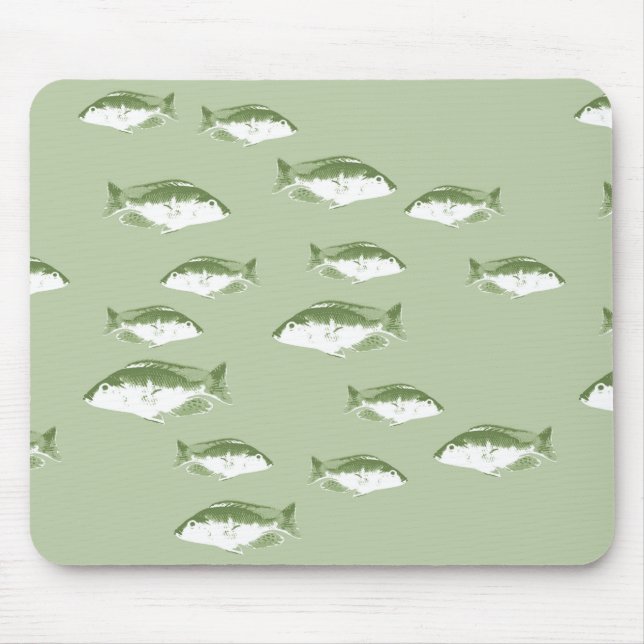 Grüne Ochsenfische Mousepad (Vorne)