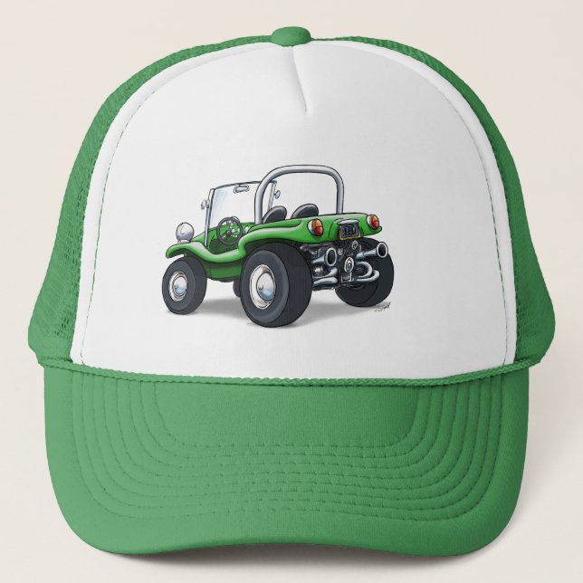 grüne offene Wanzen-Baseball-Mütze Truckerkappe (Vorderseite)