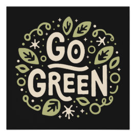 Grüne ökologische Ästhetik Poster