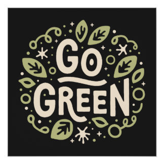Grüne ökologische Ästhetik Poster