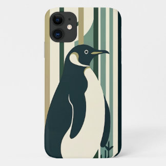 Grüne Olive Cream Pinguin Illustrationswald Case-Mate iPhone Hülle