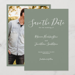 Grüne Olive-Hochzeit rettet den Termin Save The Date
