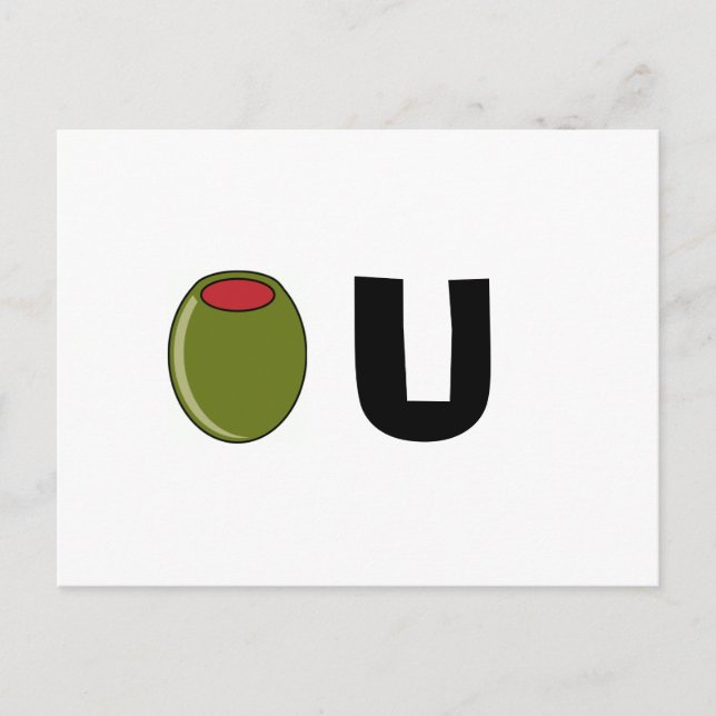 Grüne Olive Postkarte (Vorderseite)