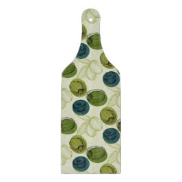 Grüne Olive Sketch Zeichnend Musterküche Schneidebrett