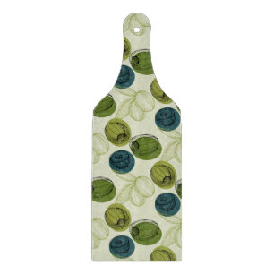 Grüne Olive Sketch Zeichnend Musterküche Schneidebrett