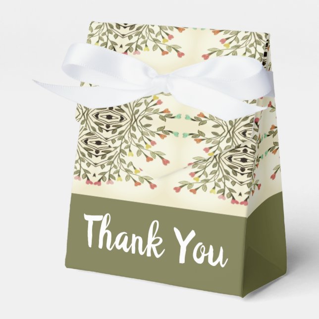 Grüne Oliven und Creme Geschenkschachtel (Vorderseite)