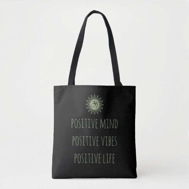 Grüne Om und Mandala Positive Minds Positive Vibes (Vorderseite)