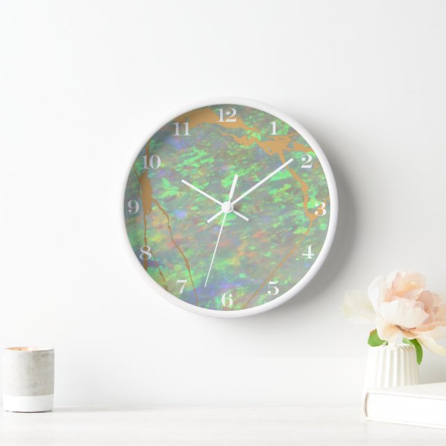 grüne Opal-Stone-Wall-Uhr Uhr (Zuhause)