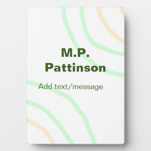 Grüne orangefarbene Streifen fügen eine einfache N Fotoplatte