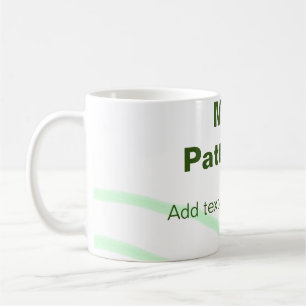 Grüne orangefarbene Streifen fügen eine einfache N Kaffeetasse