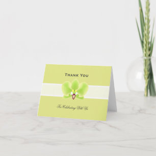 Grüne Orchidee DANKEN IHNEN zu kardieren Dankeskarte