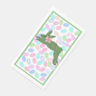 Grüne Ostern Bunny Rabbit Eier Serviette