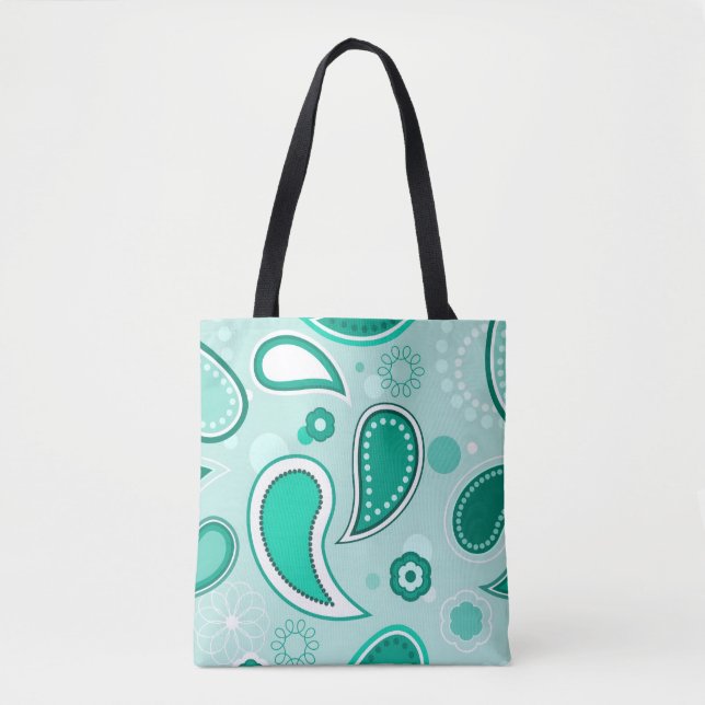 grüne Paisley-Tasche (Vorderseite)