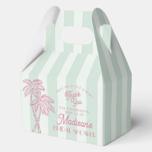 Grüne Palm-Frühlings-Pastell-Strand-Brautparty Geschenkschachtel