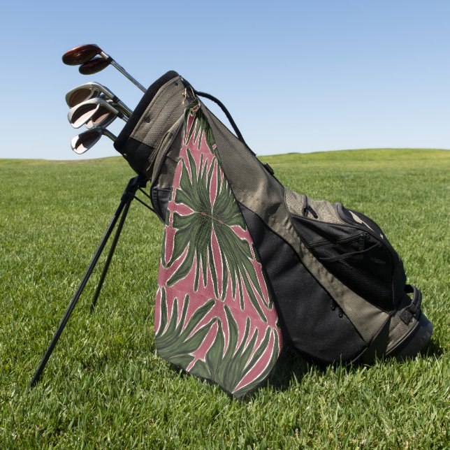 Grüne Palmen  Golfhandtuch (Gras)