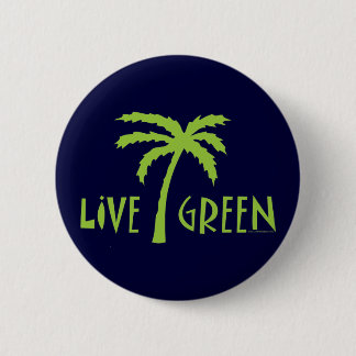 Grüne Palmenbaumumwelt Button