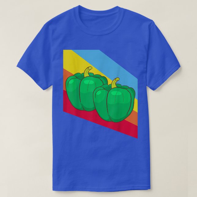 Grüne Paprika Gemüse Vegan Vegetarier t T-Shirt (Design vorne)