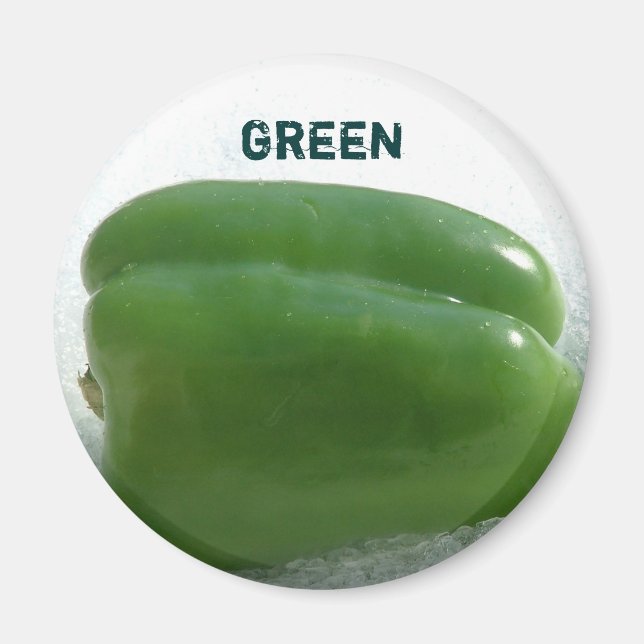Grüne Paprika Magnet (Vorne)