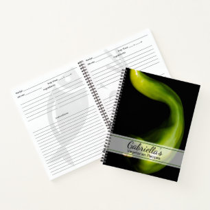 Grüne Paprika vegetarische Recia Notizbuch