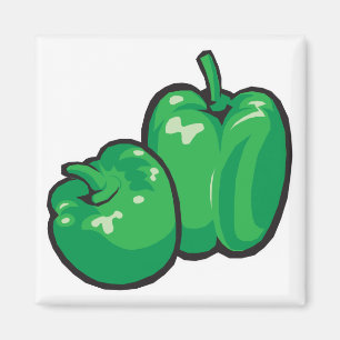grüne Paprikaschoten Magnet