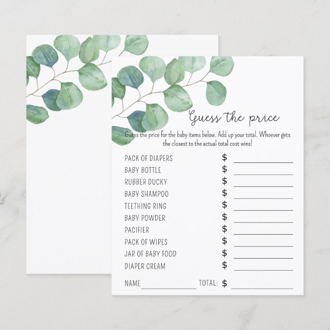 Grüne Party | Price Guess Game (Vorne/Hinten)