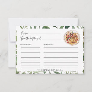 Grüne Pasta Küche Brautparty Recipe Cards