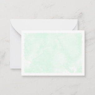 Grüne Pastell-Aquarell-Karten für jeden Anlass Mitteilungskarte