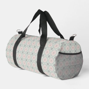 Grüne Pastell-Blumenfliesen Duffle Bag