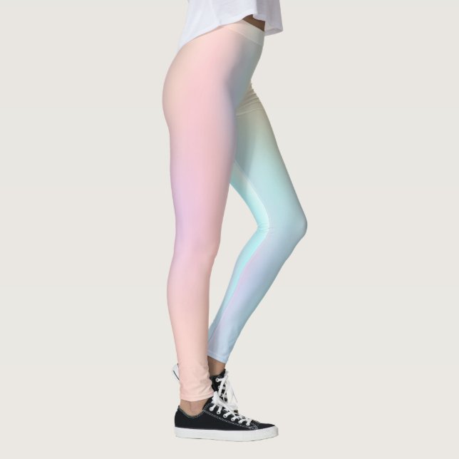 Grüne Pastelle Ombre Leggings (Rechts)