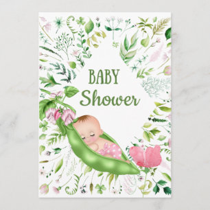 Grüne Pea Baby Dusche Einladung