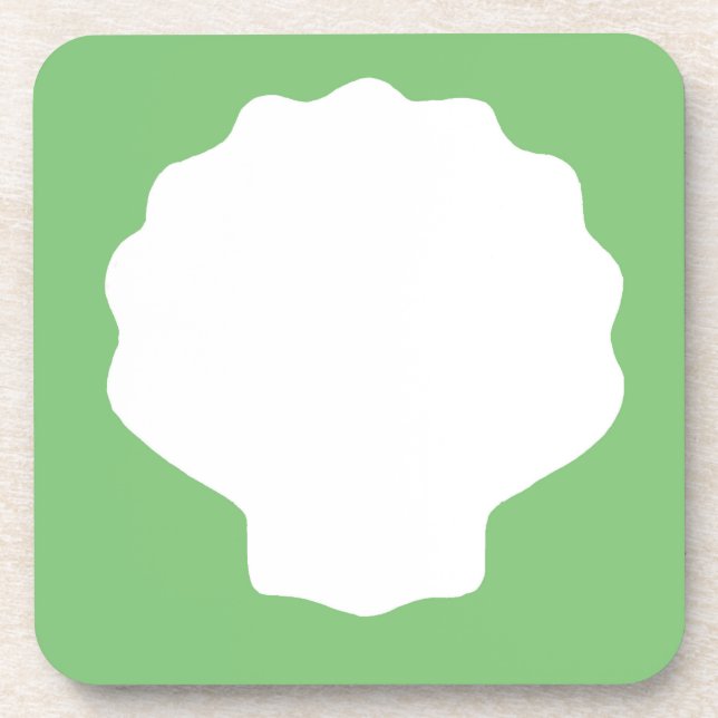 Grüne Perle Getränkeuntersetzer (Vorderseite)