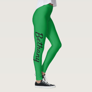 Grüne Personalisierte XS (0-2) bis XL (16) Leggings
