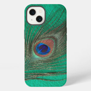 Grüne Pfauenfeder iPhone Hülle