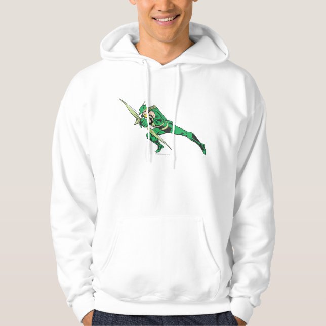 Grüne Pfeil-Crouches Hoodie (Vorderseite)