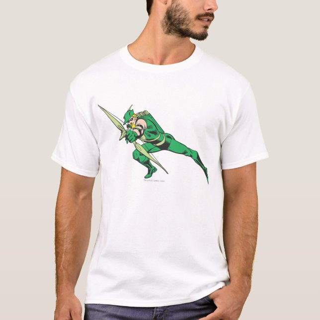 Grüne Pfeil-Crouches T-Shirt (Vorderseite)
