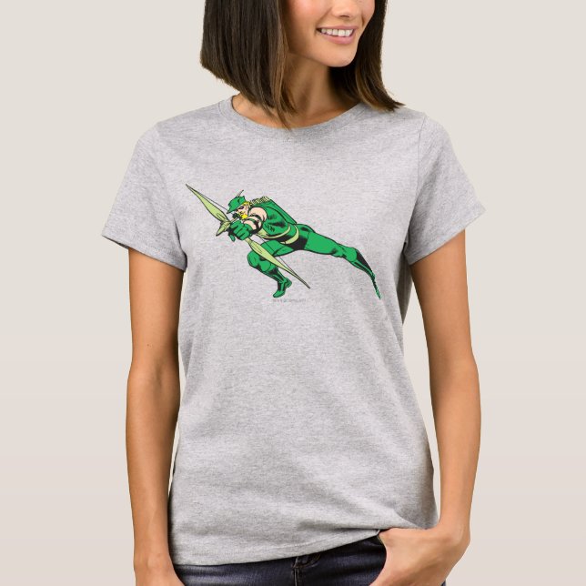 Grüne Pfeil-Crouches T-Shirt (Vorderseite)