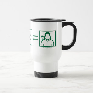 Grüne Pfeil-Gleichung des Pfeil-  Reisebecher