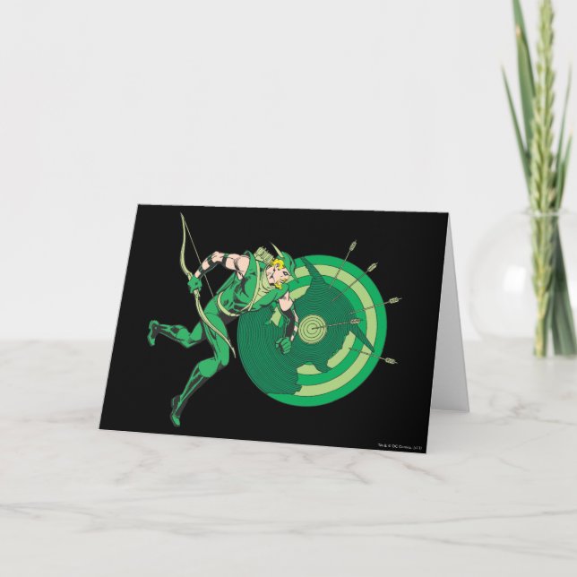 Grüne Pfeil mit Ziel 2 Karte (Vorderseite)