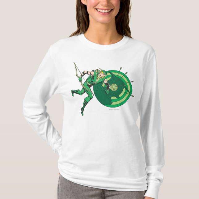 Grüne Pfeil mit Ziel 2 T-Shirt (Vorderseite)