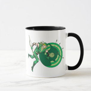 Grüne Pfeil mit Ziel 2 Tasse