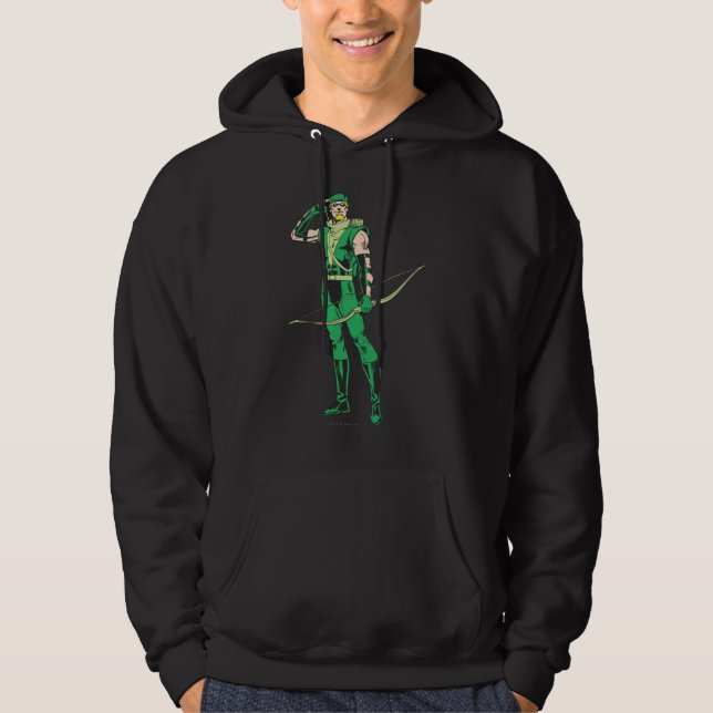 Grüne Pfeil mit Ziel Hoodie (Vorderseite)