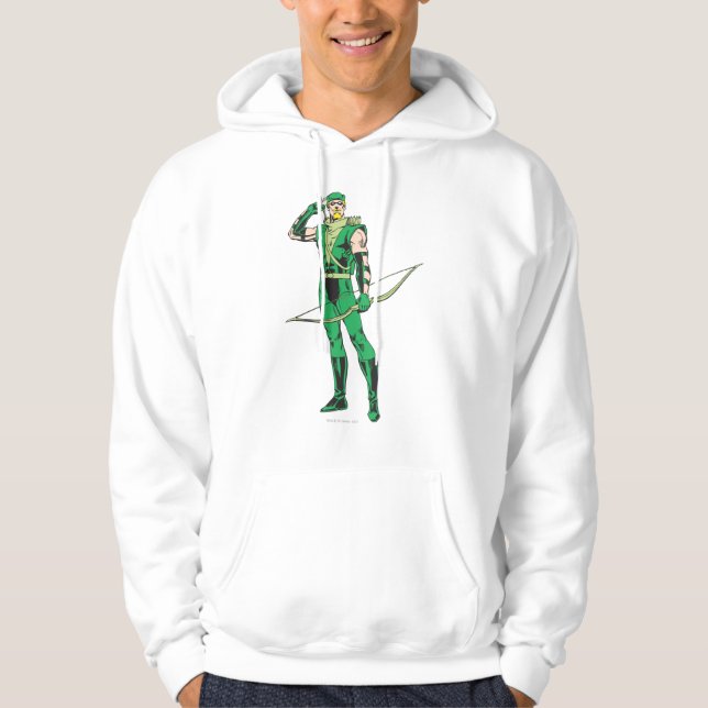 Grüne Pfeil mit Ziel Hoodie (Vorderseite)