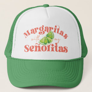 Grüne Pfirsich-Margaritas mit meinen Señoritas Truckerkappe