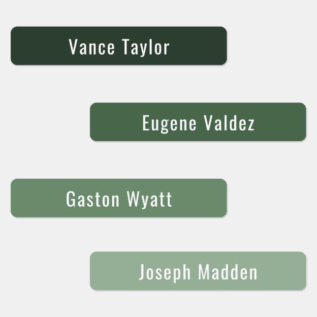 Grüne Pflanze Farben wasserdichte Namensschilder Etiketten (Gruppe)