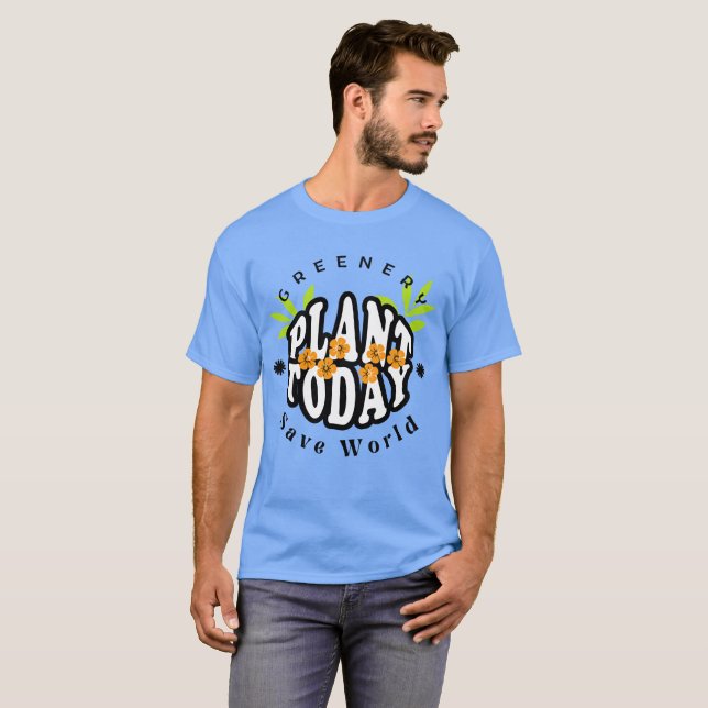 Grüne Pflanze heute T-Shirt (Vorne ganz)