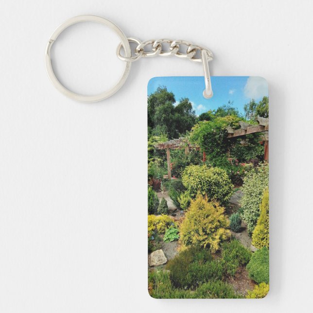 Grüne Pflanze im Garten Schlüsselanhänger (Vorderseite)