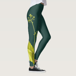 Grüne Pflanze Leggings