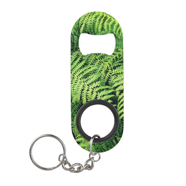 Grüne Pflanze Mini Flaschenöffner (Vorderseite)