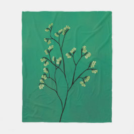 Grüne Pflanze Minimalistisch Botanische Kunst Fleecedecke