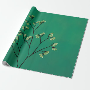 Grüne Pflanze Minimalistisch Botanische Kunst Geschenkpapier